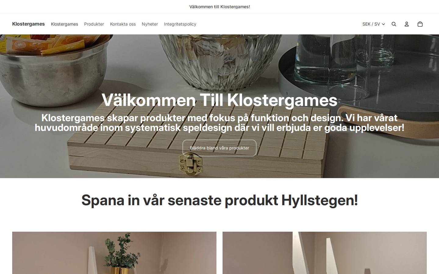 klostergames.com homepage screenshot