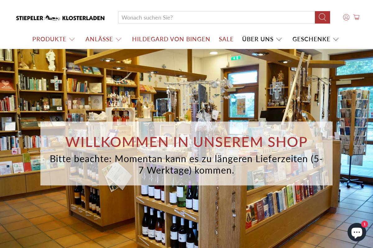 klosterladenstiepel.de homepage screenshot