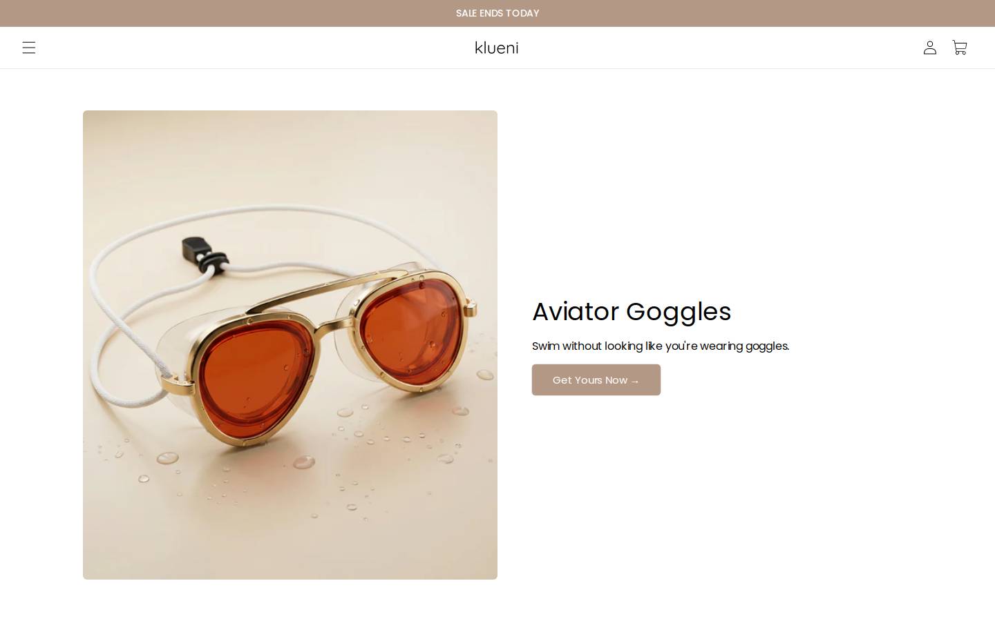 Klueni homepage screenshot