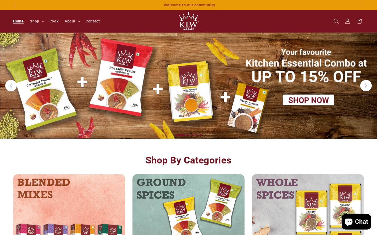 klwmasale.com homepage screenshot