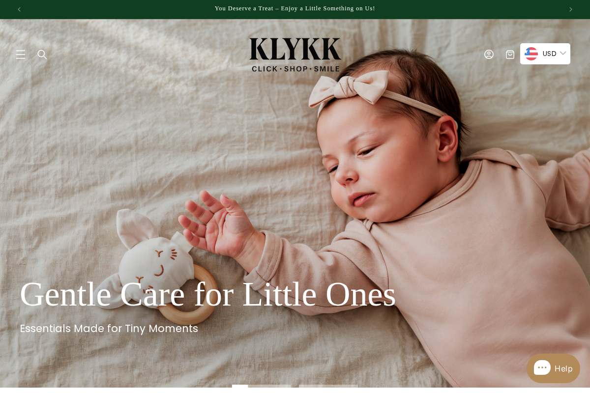 Klykk homepage screenshot