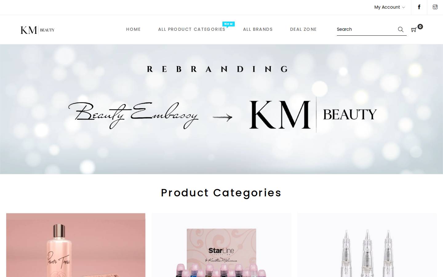 kmbeauty.us homepage screenshot