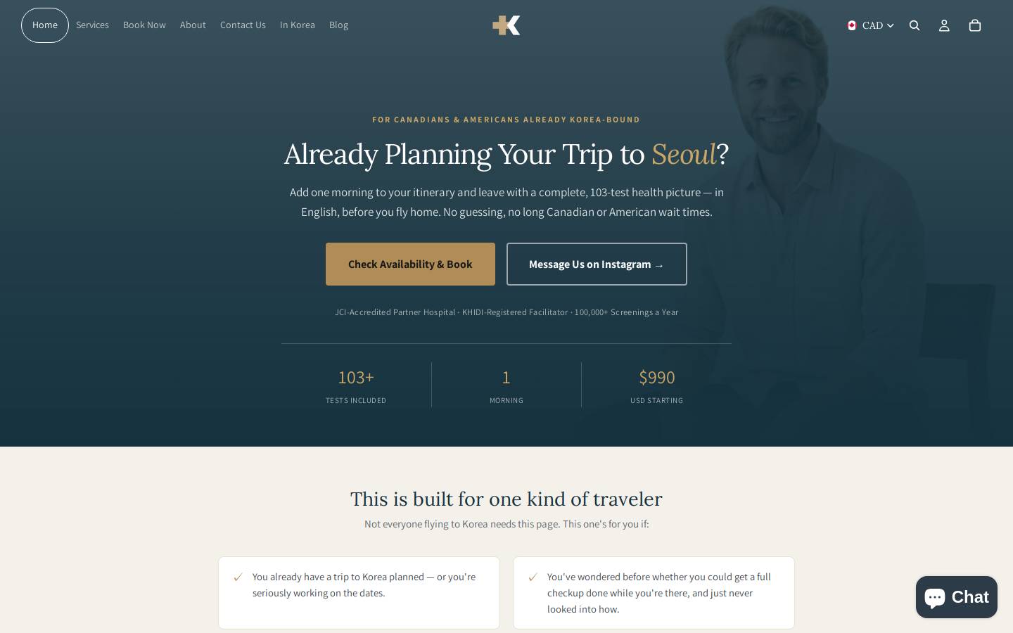 kmedtest.com homepage screenshot