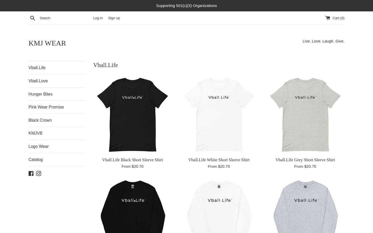 kmjwear.com homepage screenshot