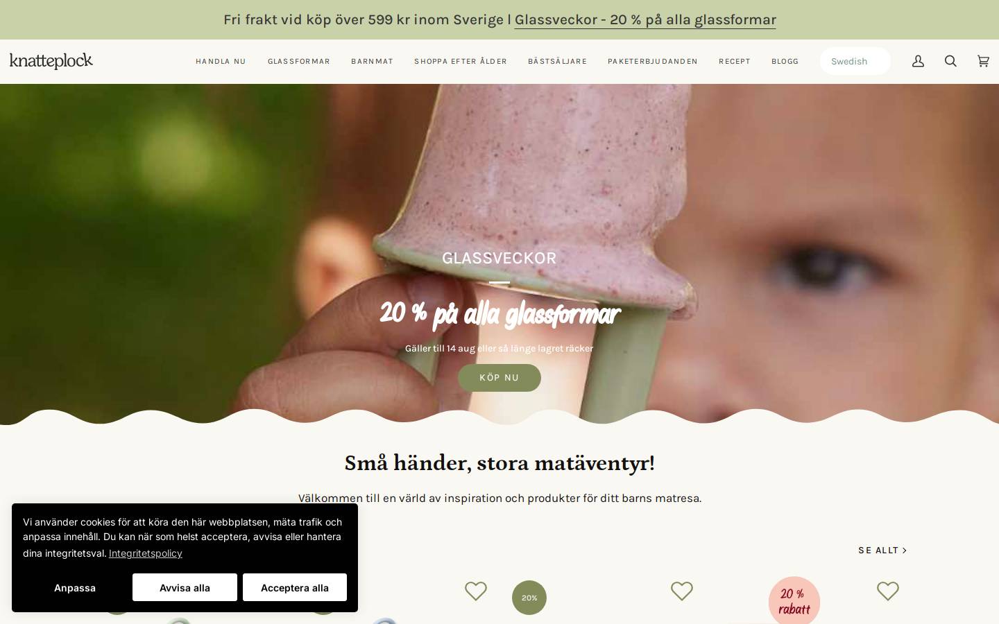 Knatteplock homepage screenshot