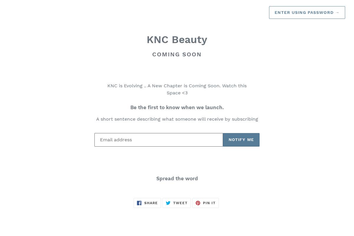 kncbeauty.com homepage screenshot