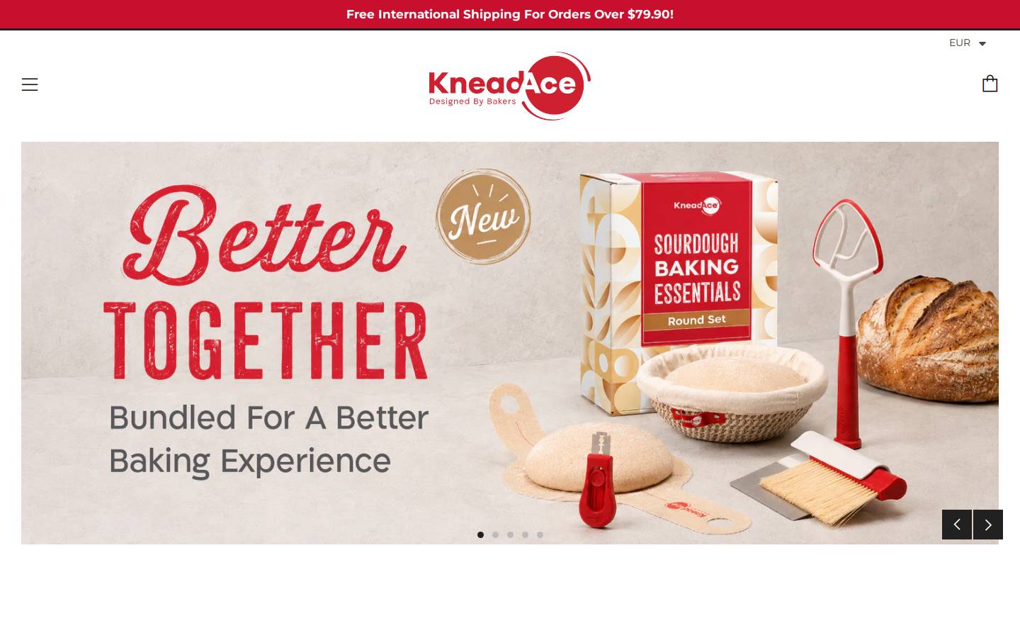 kneadace.com homepage screenshot