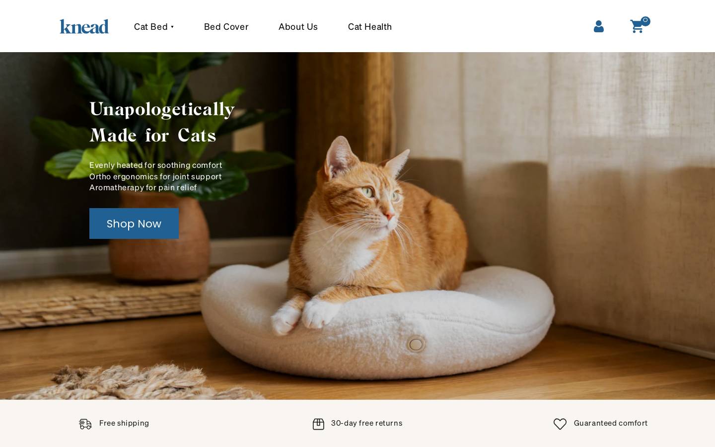 Kneadcats homepage screenshot