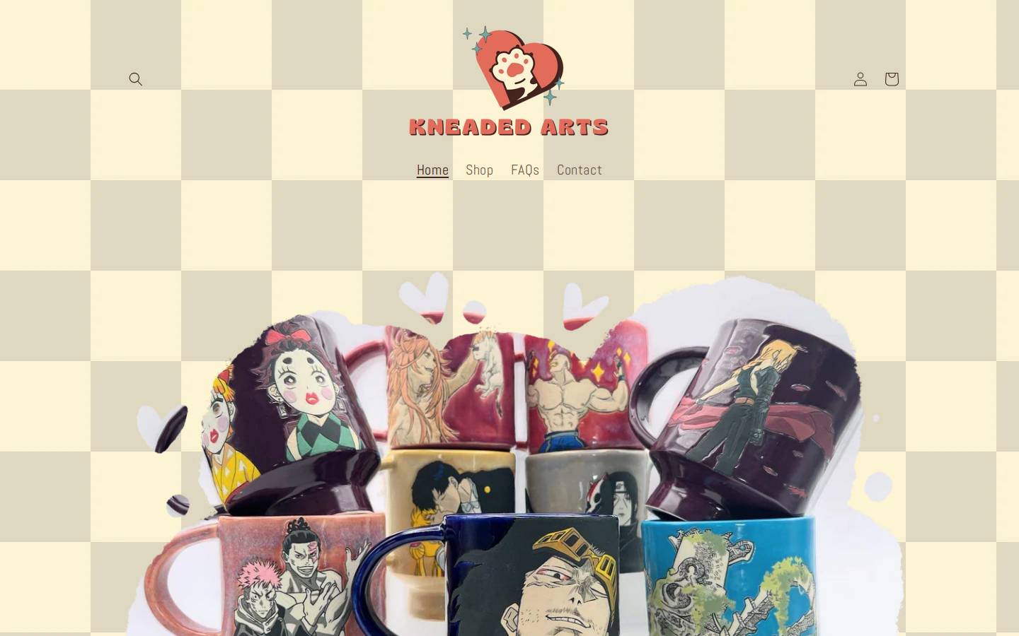 kneadedarts.com homepage screenshot
