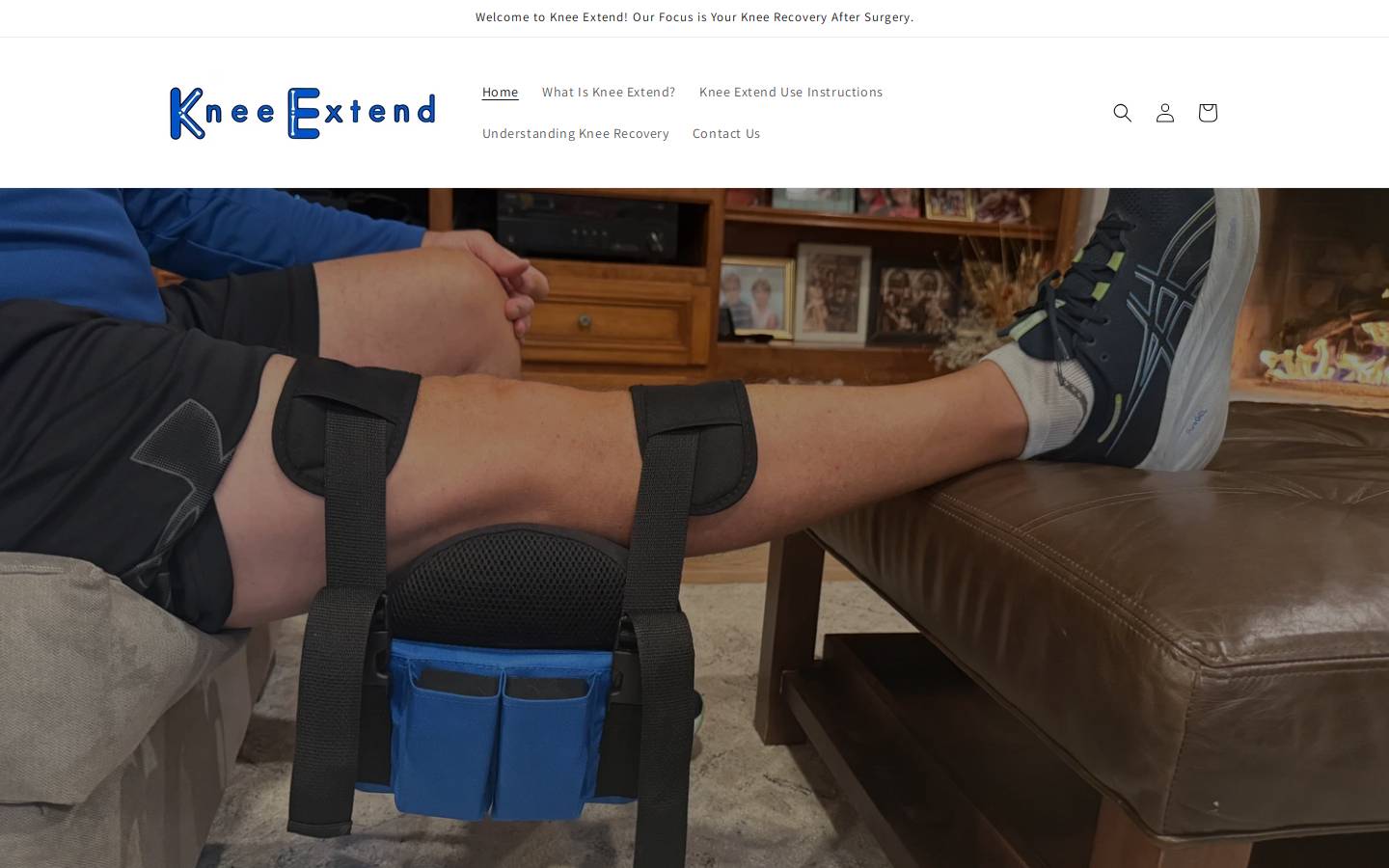 kneeextend.com homepage screenshot