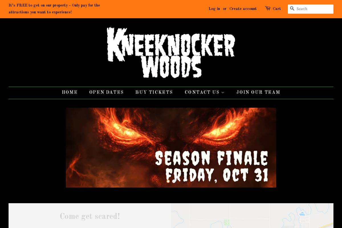 kneeknockerwoods.com homepage screenshot