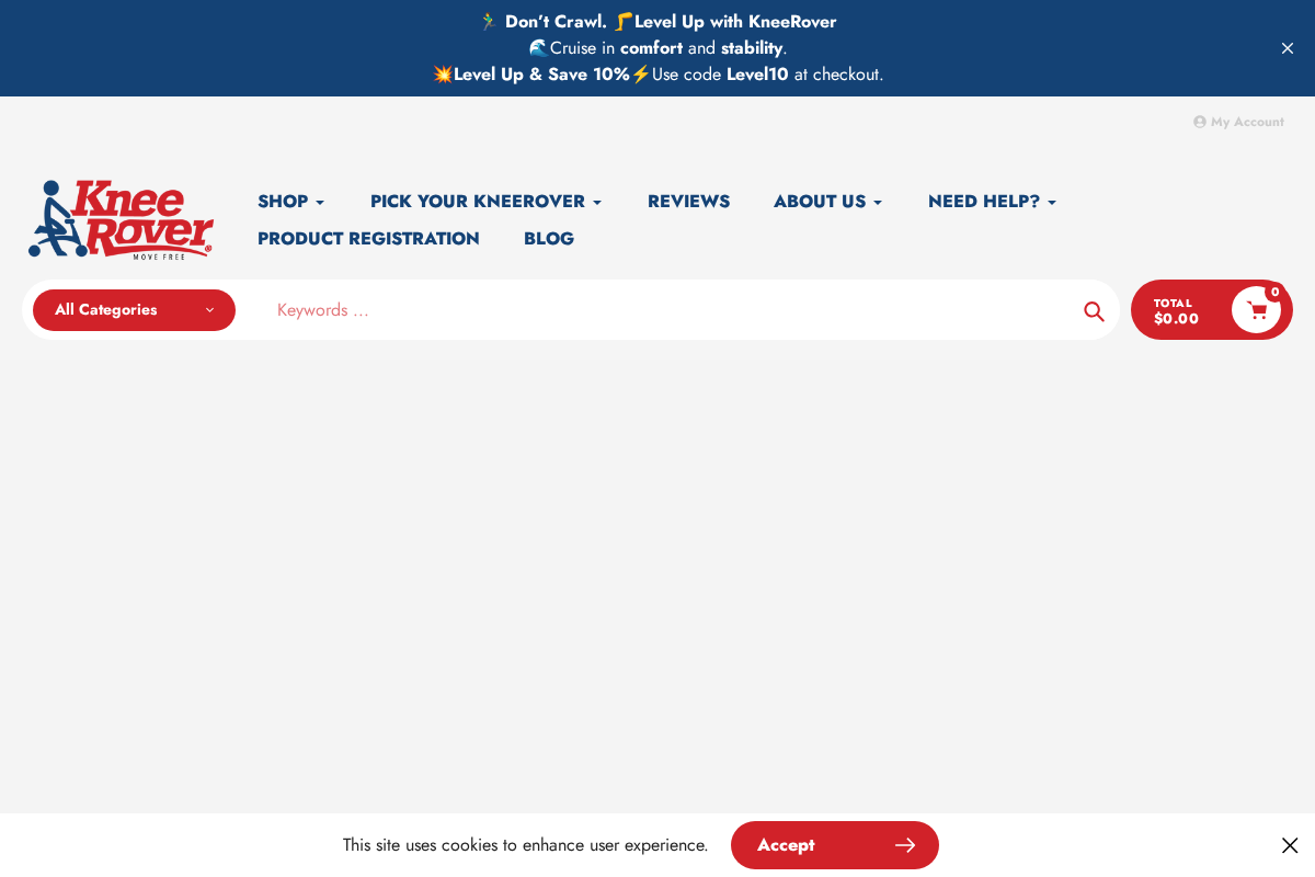 kneerover.com homepage screenshot