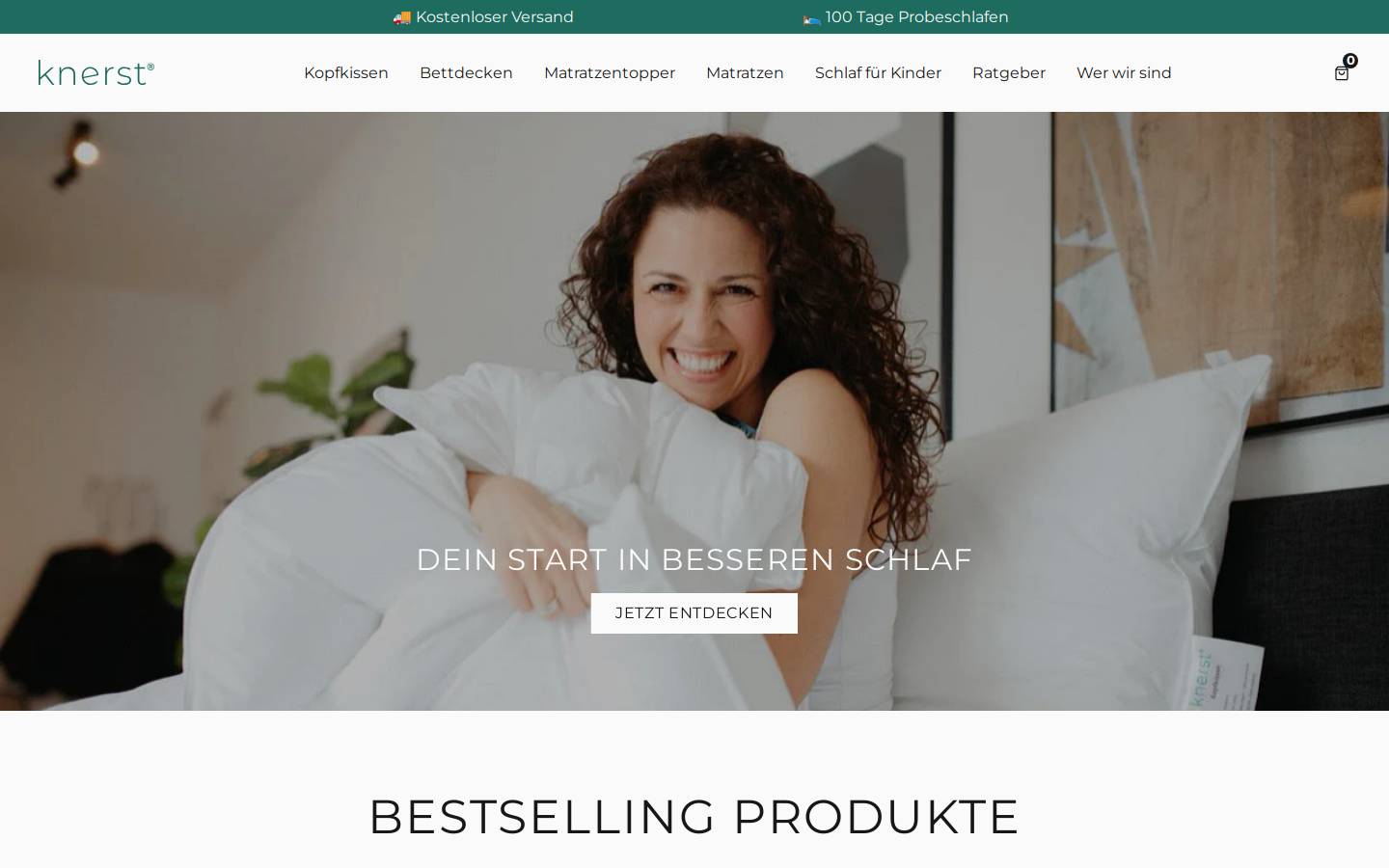 Knerst homepage screenshot