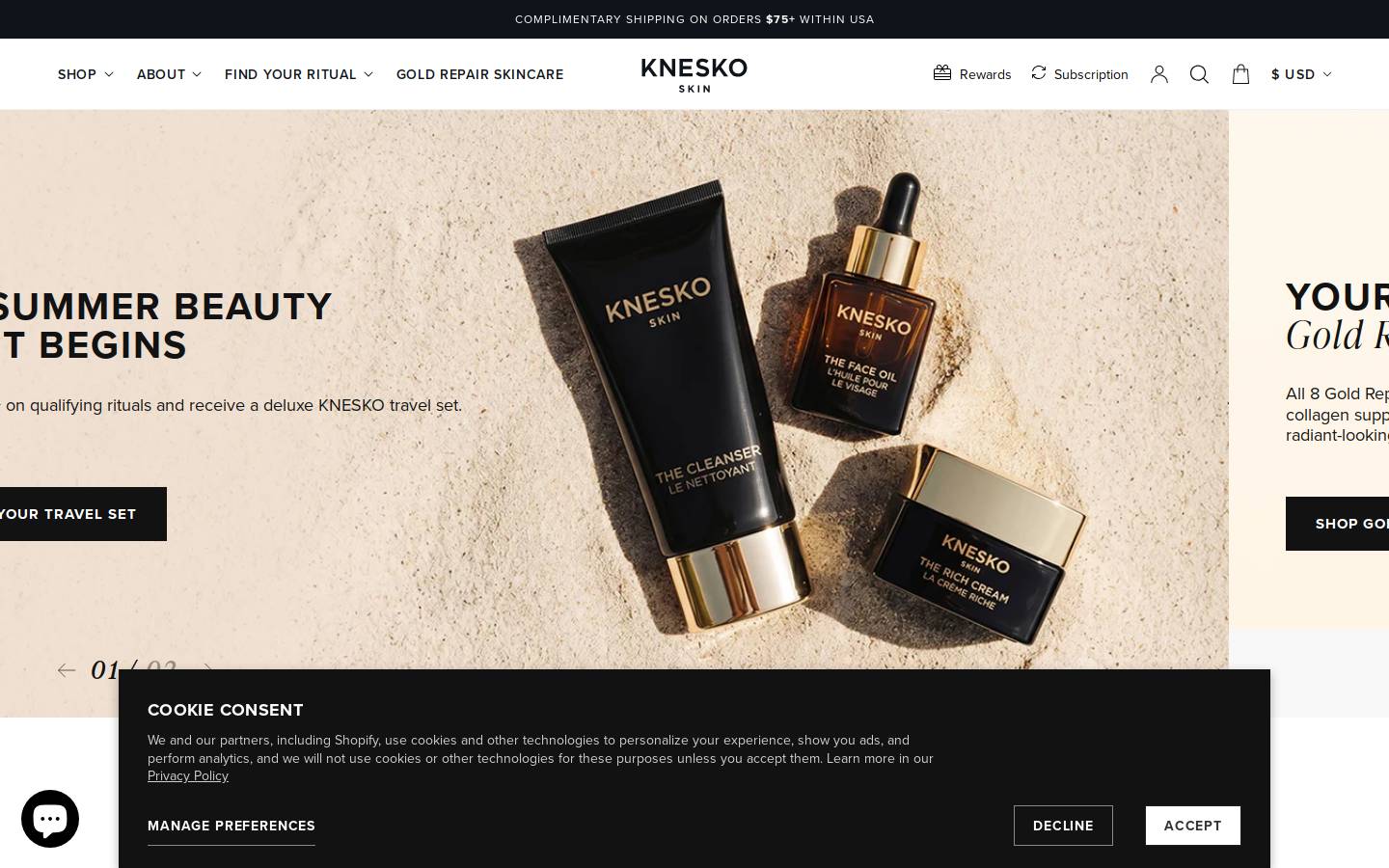 Knesko homepage screenshot