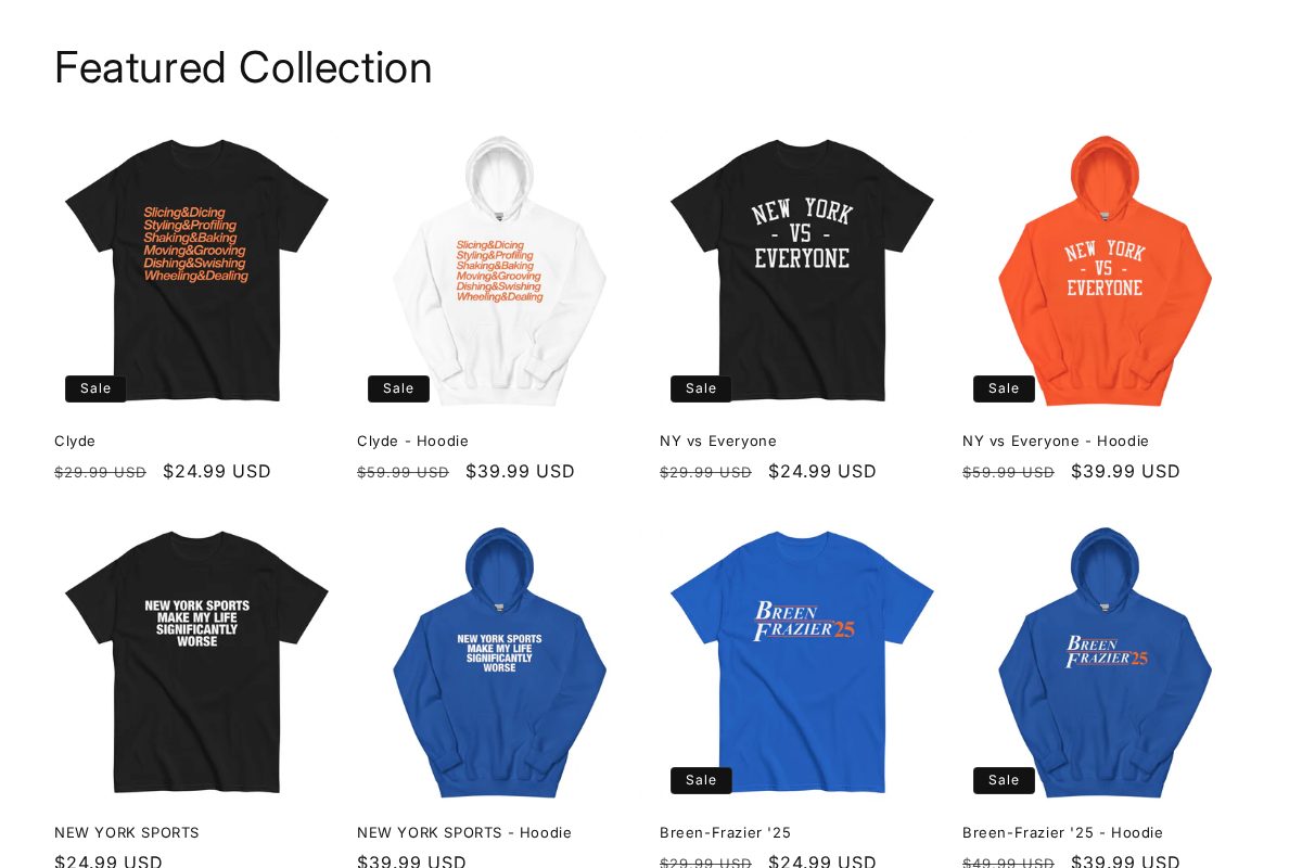 KnicksMuse Shop homepage screenshot