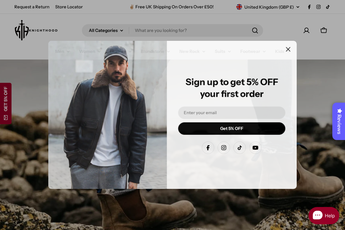 knighthoodstore.com homepage screenshot