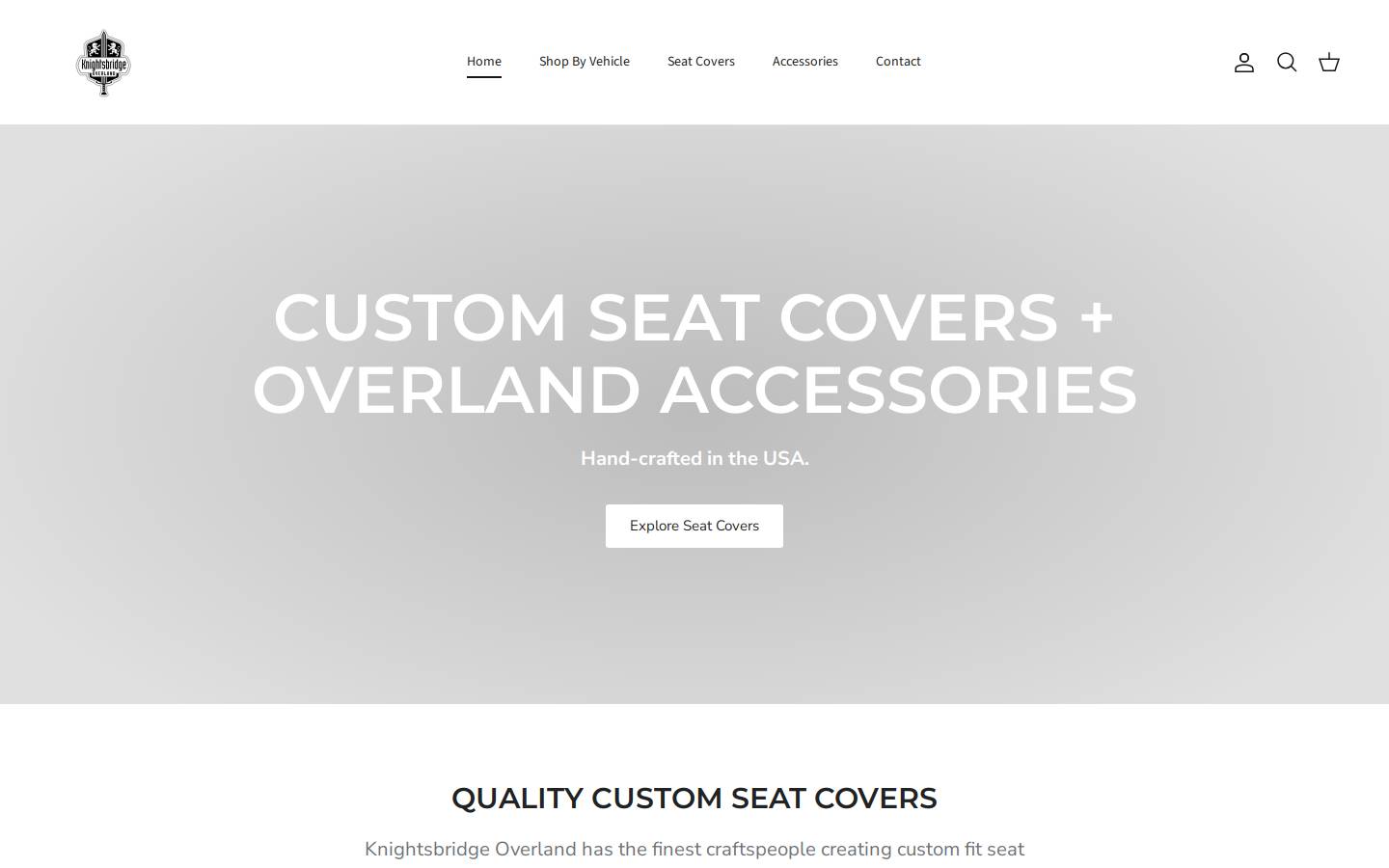 knightsbridgeoverland.com homepage screenshot