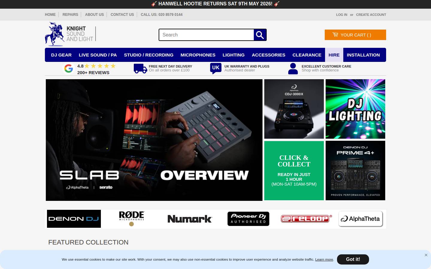 Knight Sound & Light Ltd homepage screenshot