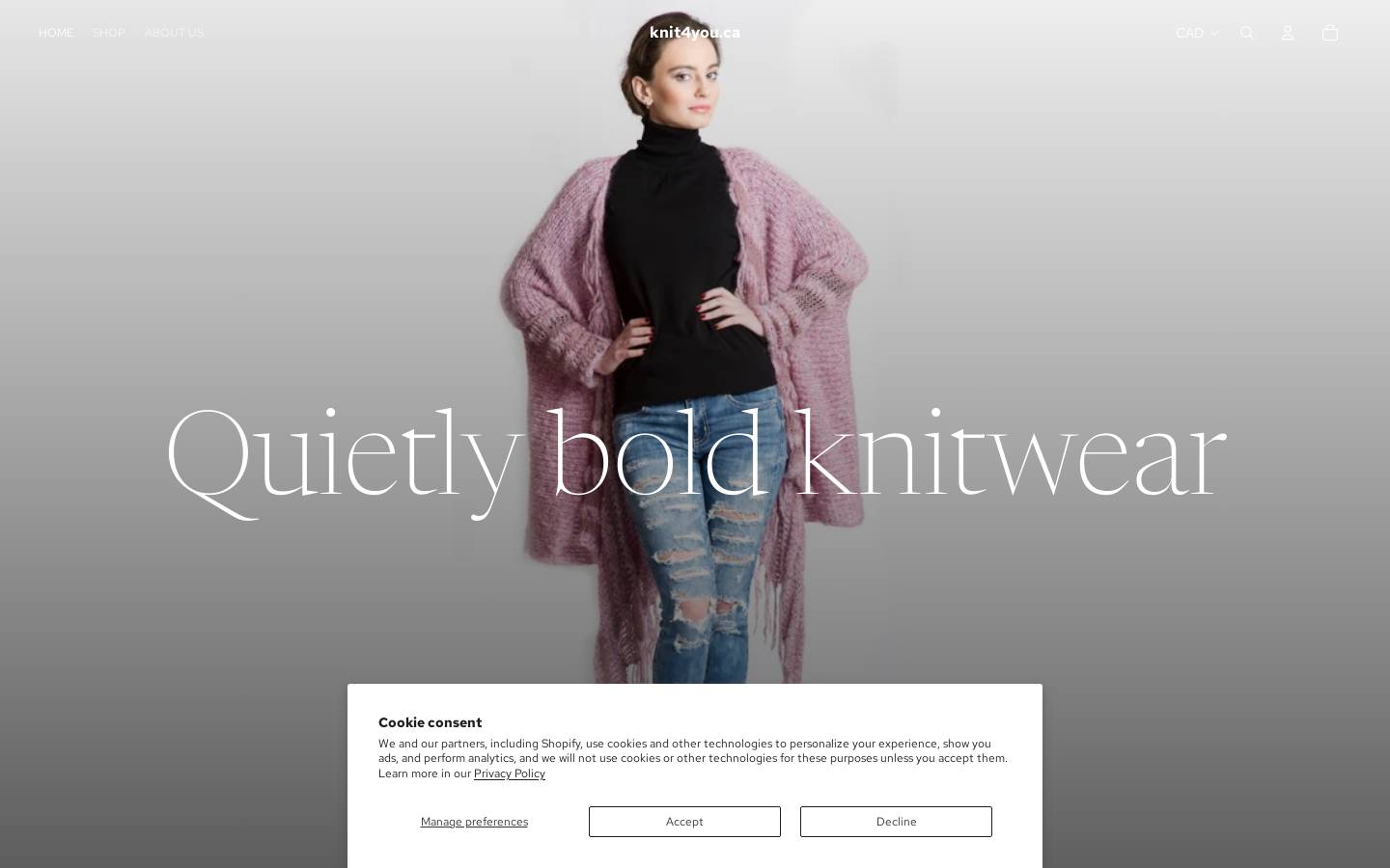 knit4you.ca homepage screenshot