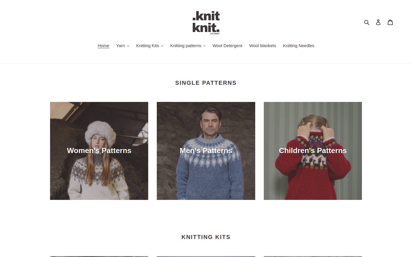 knitkniticelandic.com homepage screenshot
