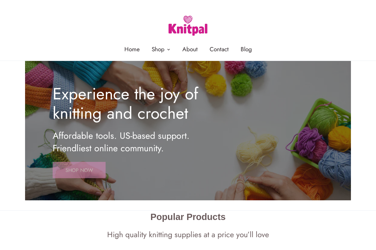 knitpal.com homepage screenshot