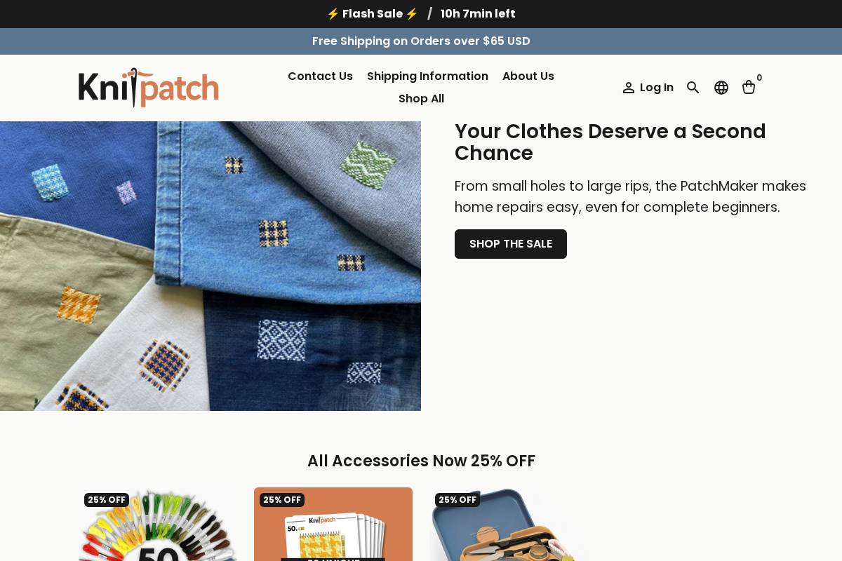 knitpatch.com homepage screenshot