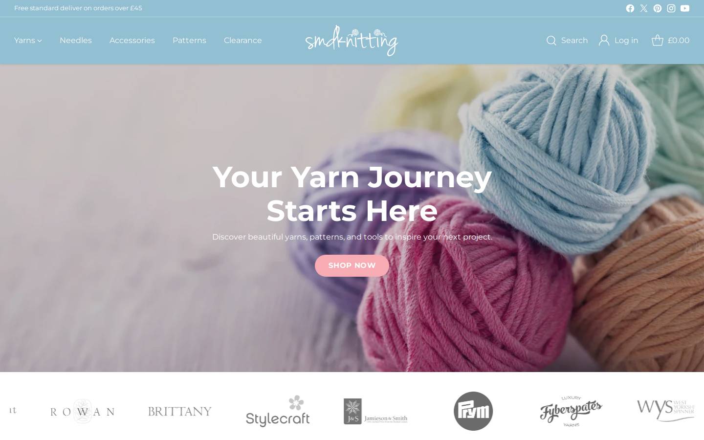 SMDknitting homepage screenshot