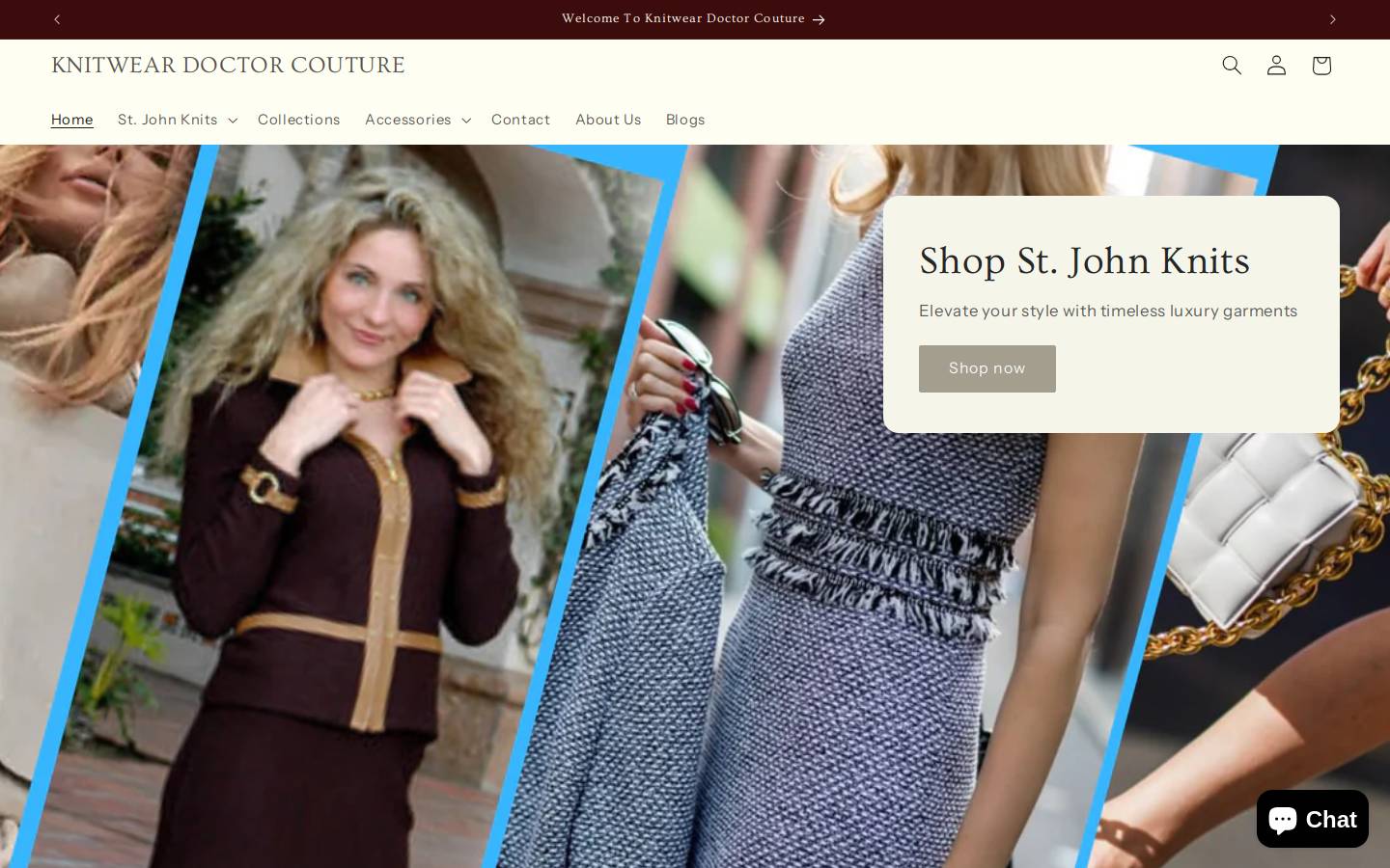 knitweardoctorcouture.com homepage screenshot