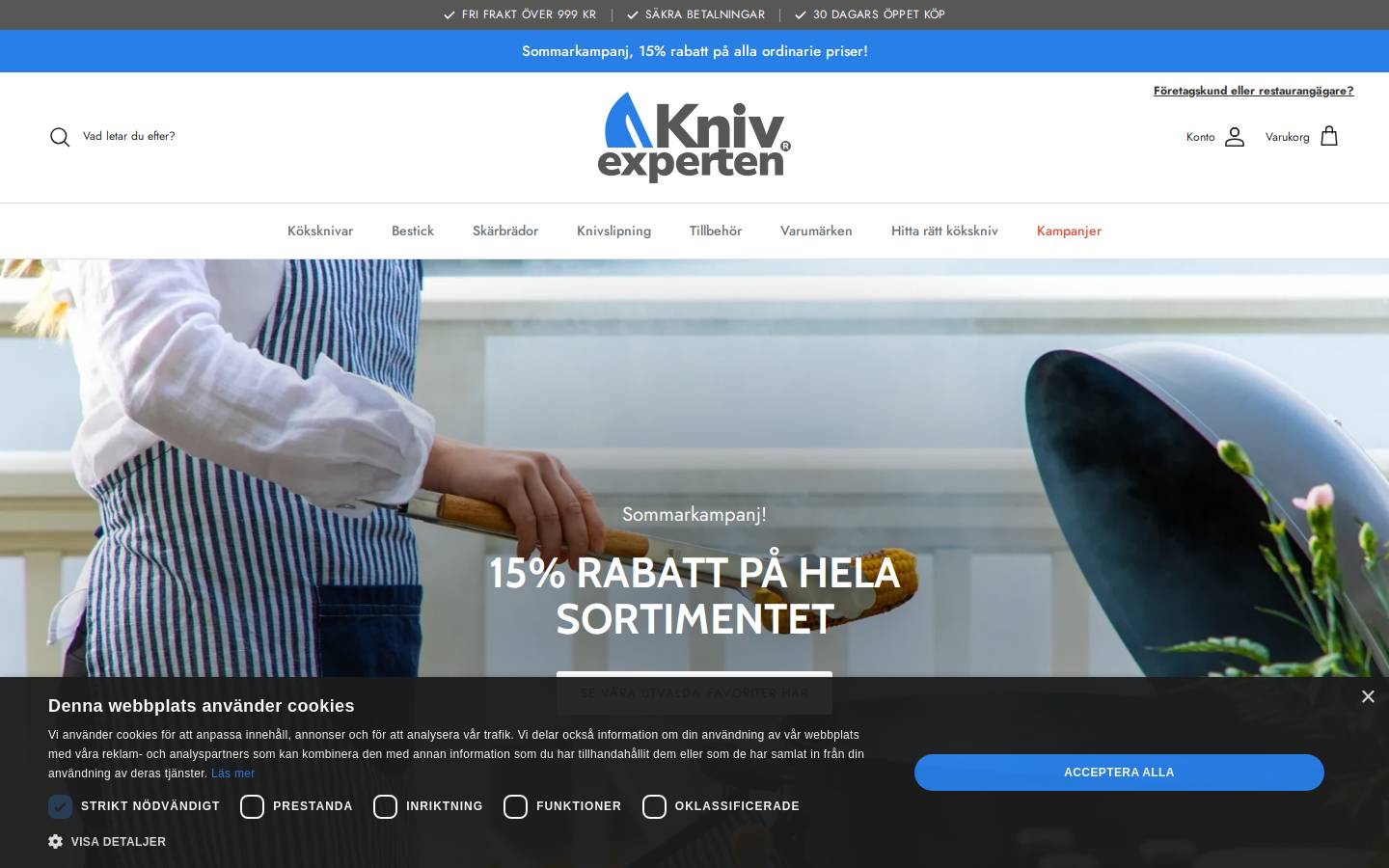 Knivexperten homepage screenshot