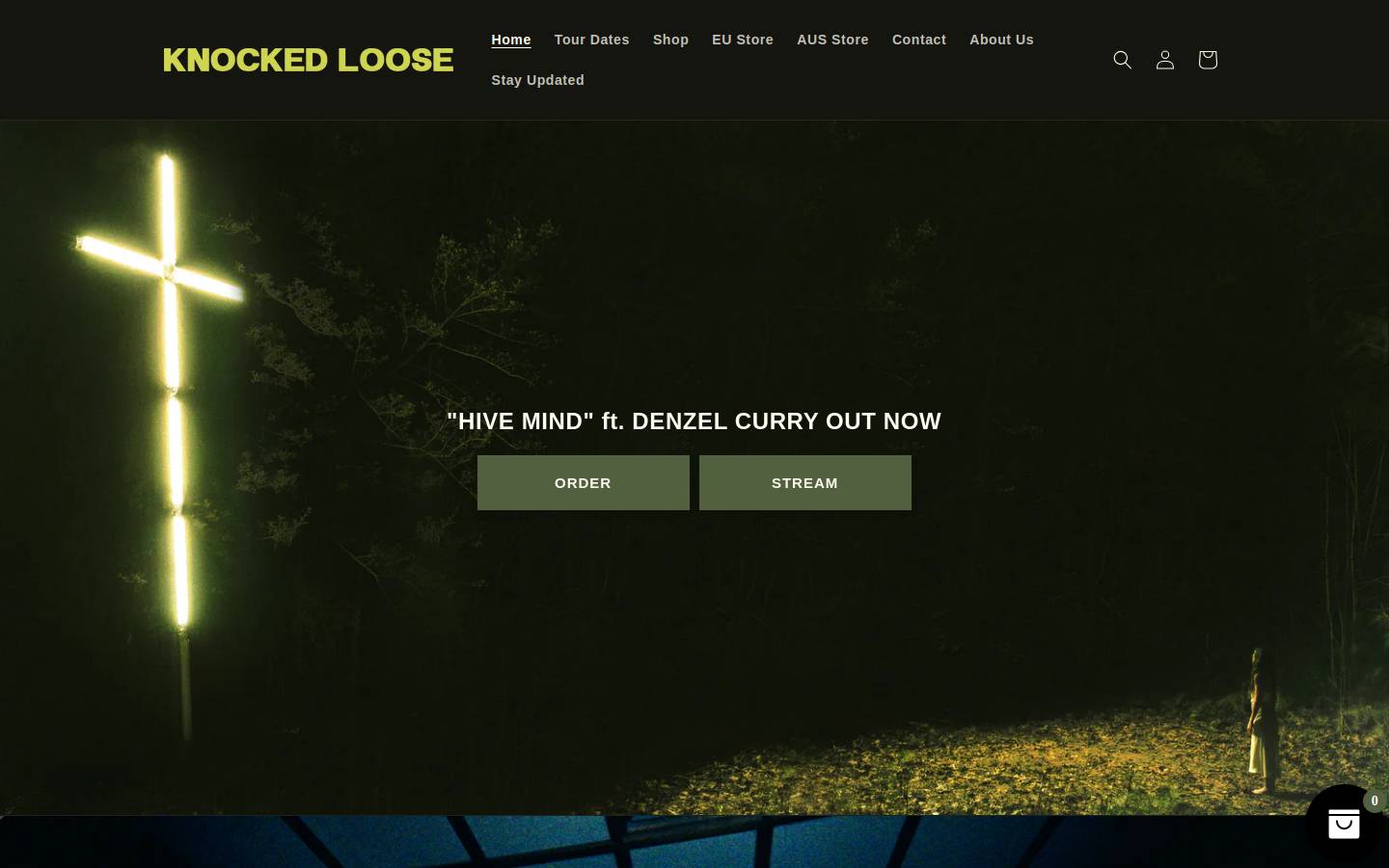 knockedloose.com homepage screenshot