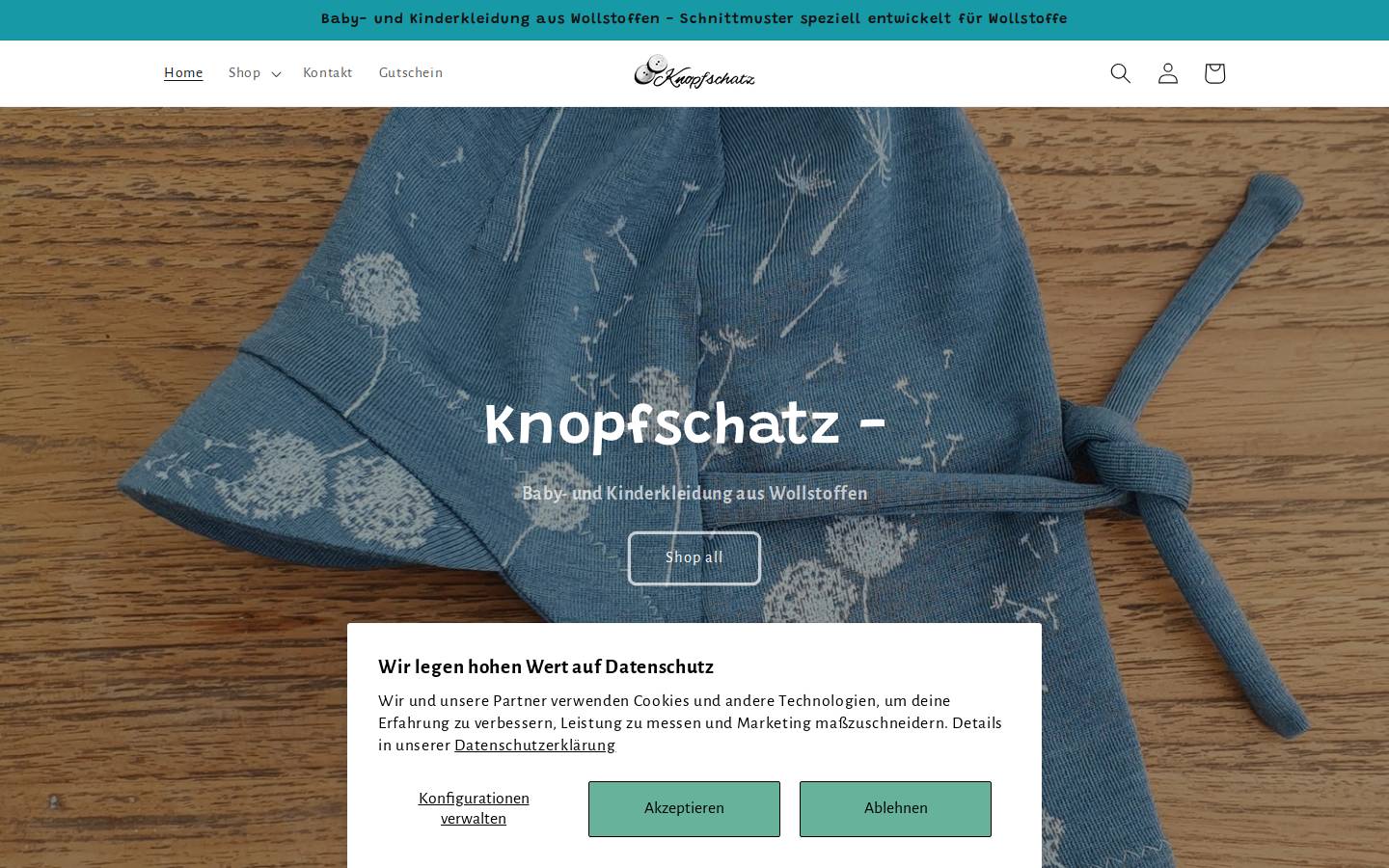 knopfschatz.de homepage screenshot