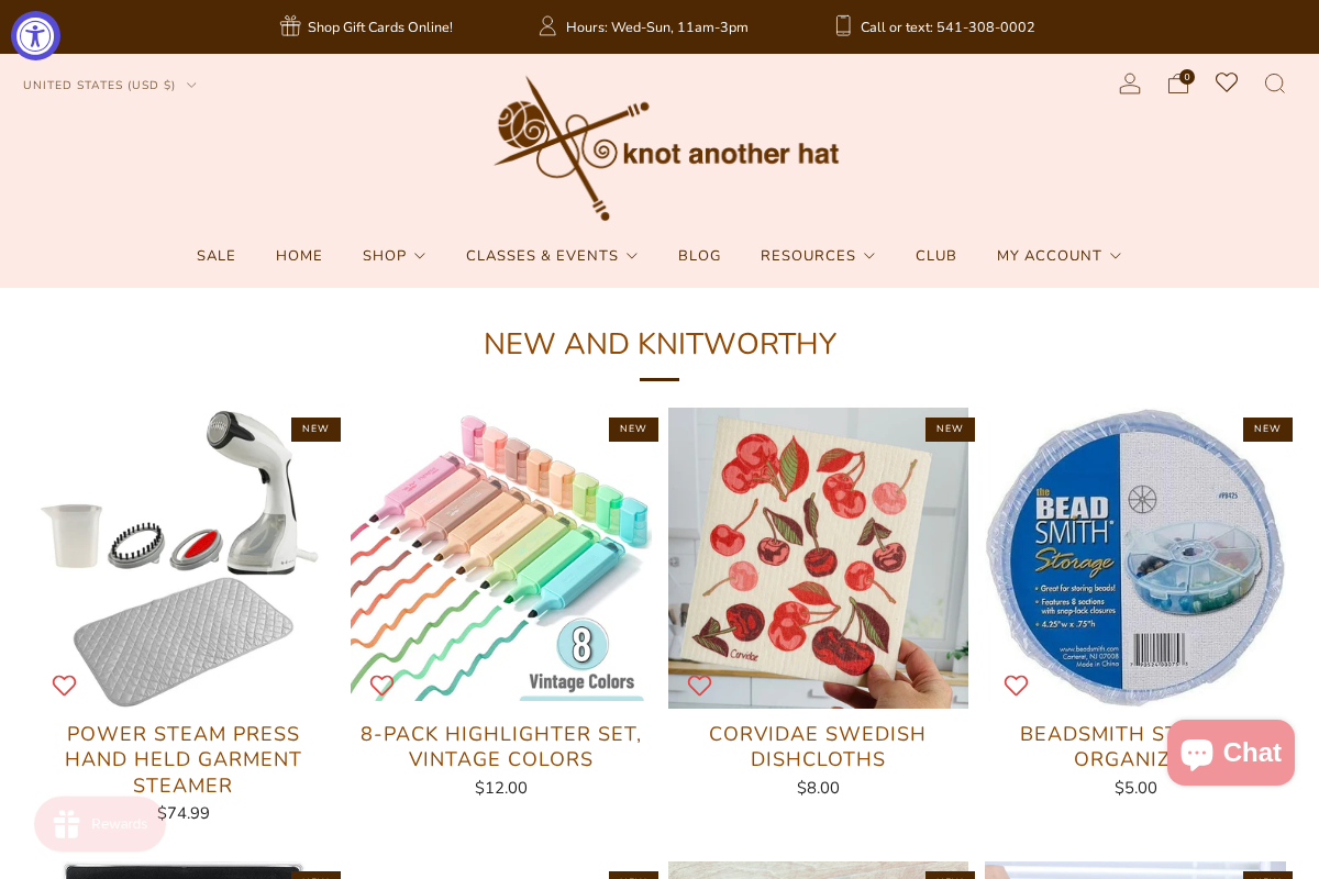 knotanotherhat.com homepage screenshot