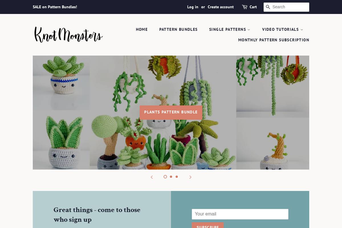Knotmonster homepage screenshot