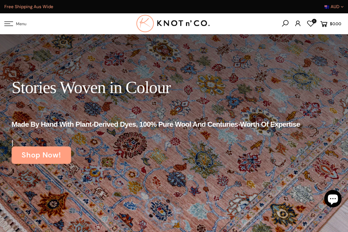 Knot n' Co homepage screenshot
