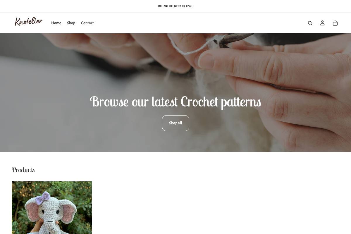 knotselier.shop homepage screenshot