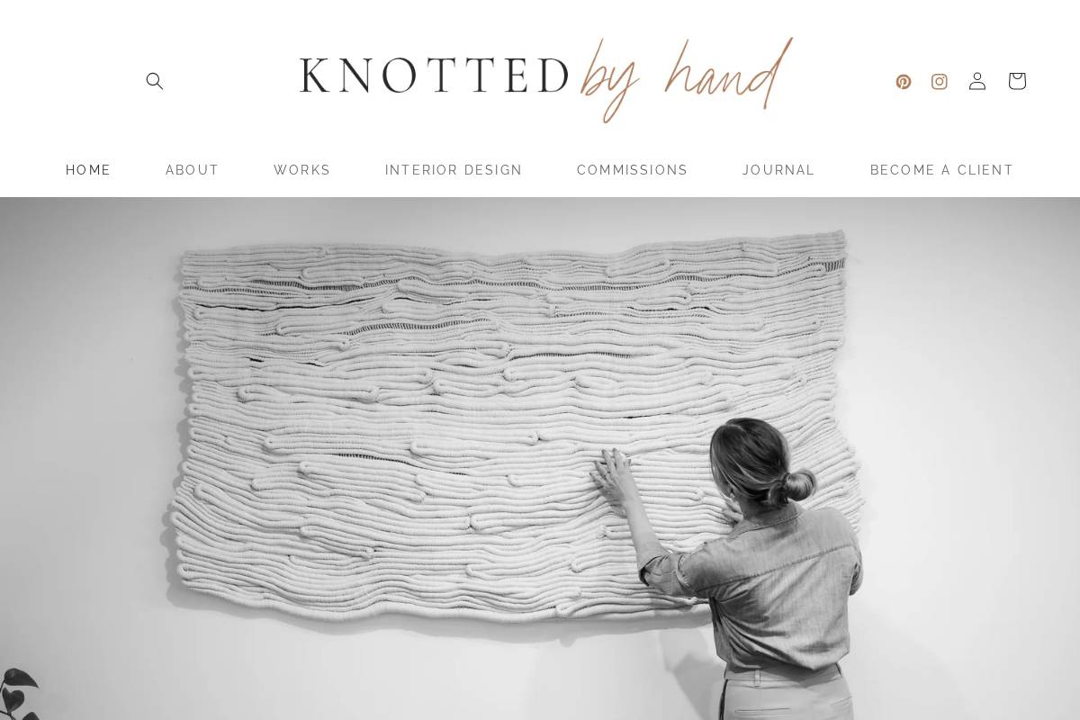 knottedbyhandmacrame.com homepage screenshot