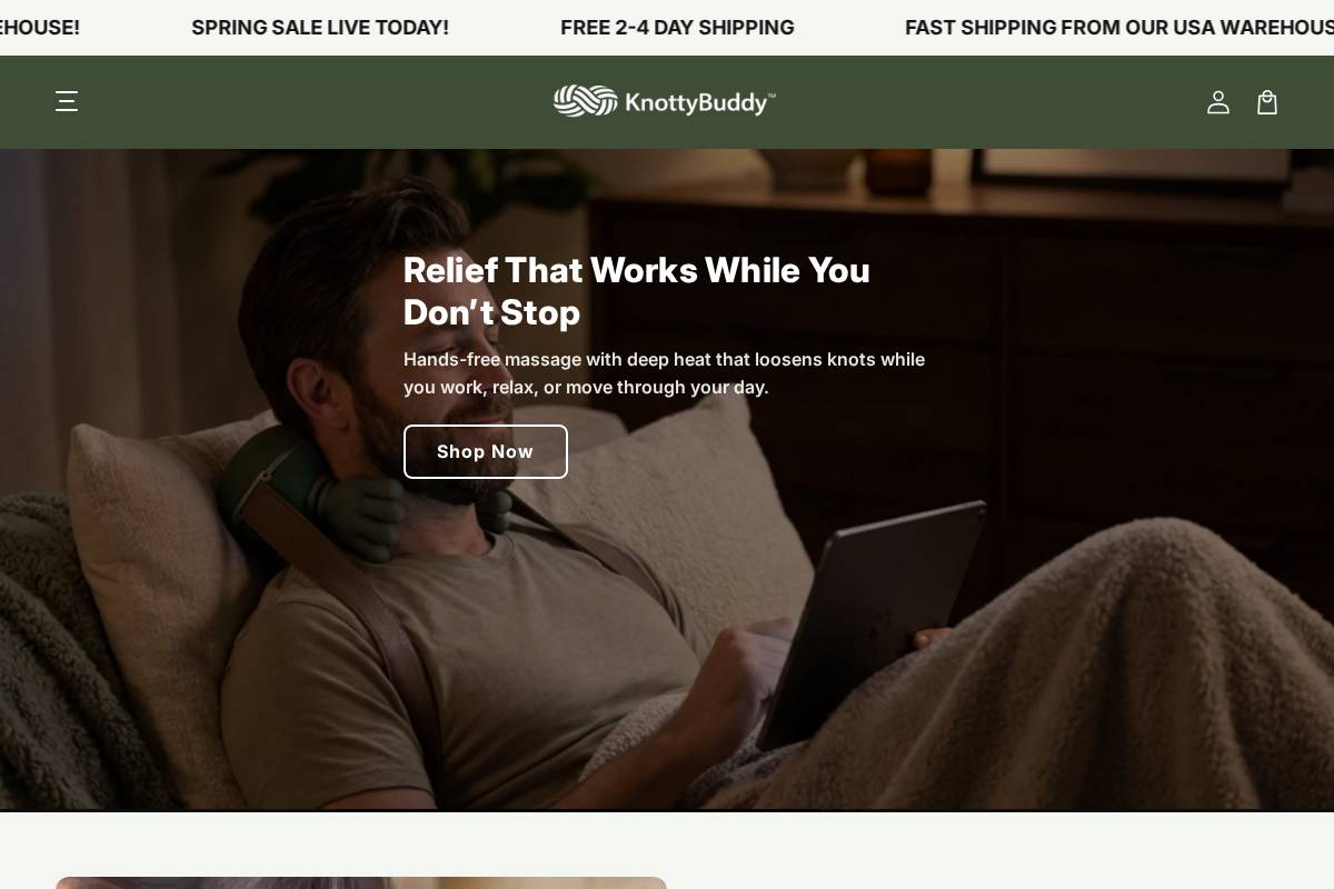 knottybuddy.com homepage screenshot