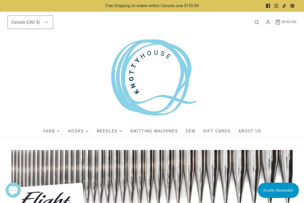 knottyhouse.ca homepage screenshot