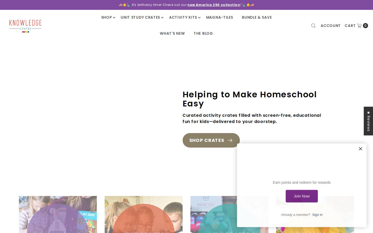 knowledgecrates.com homepage screenshot