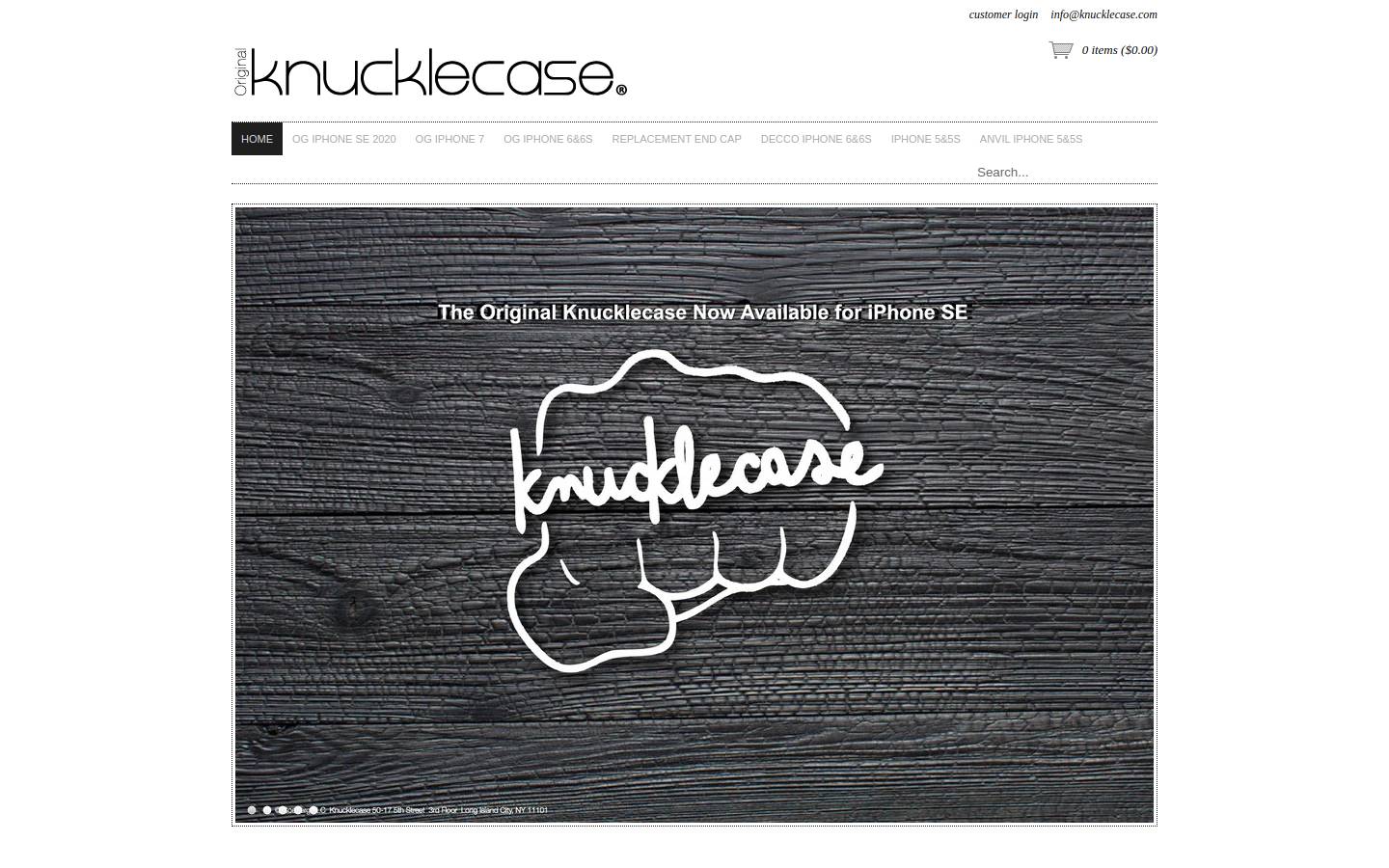 knucklecase.com homepage screenshot