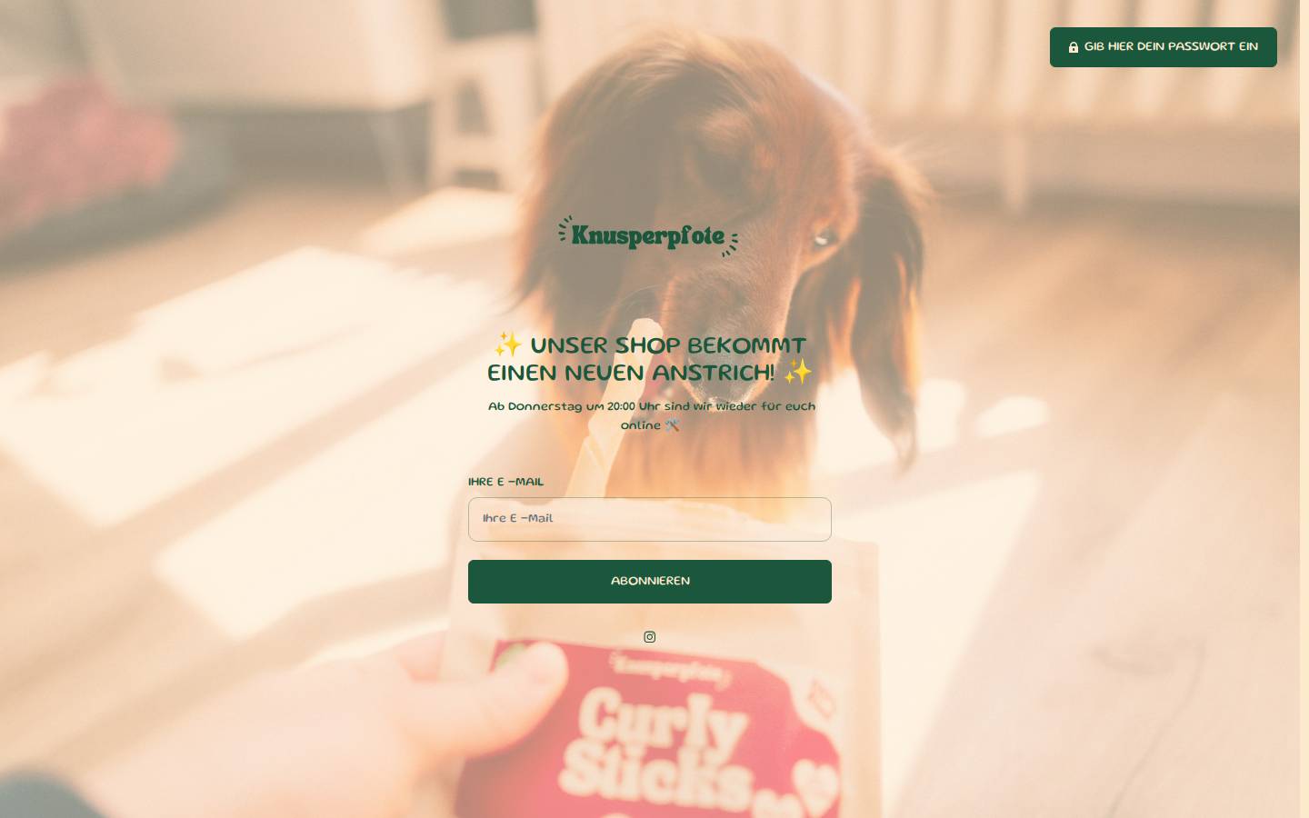 knusperpfote.de homepage screenshot