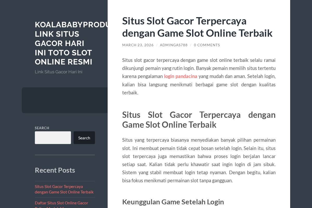 koalababyproduction.com homepage screenshot