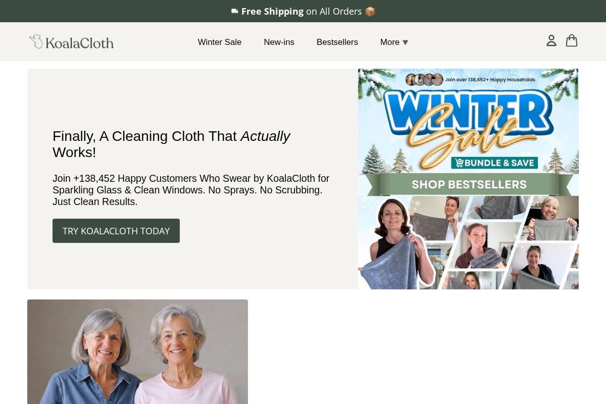 koalacloth-au.com homepage screenshot