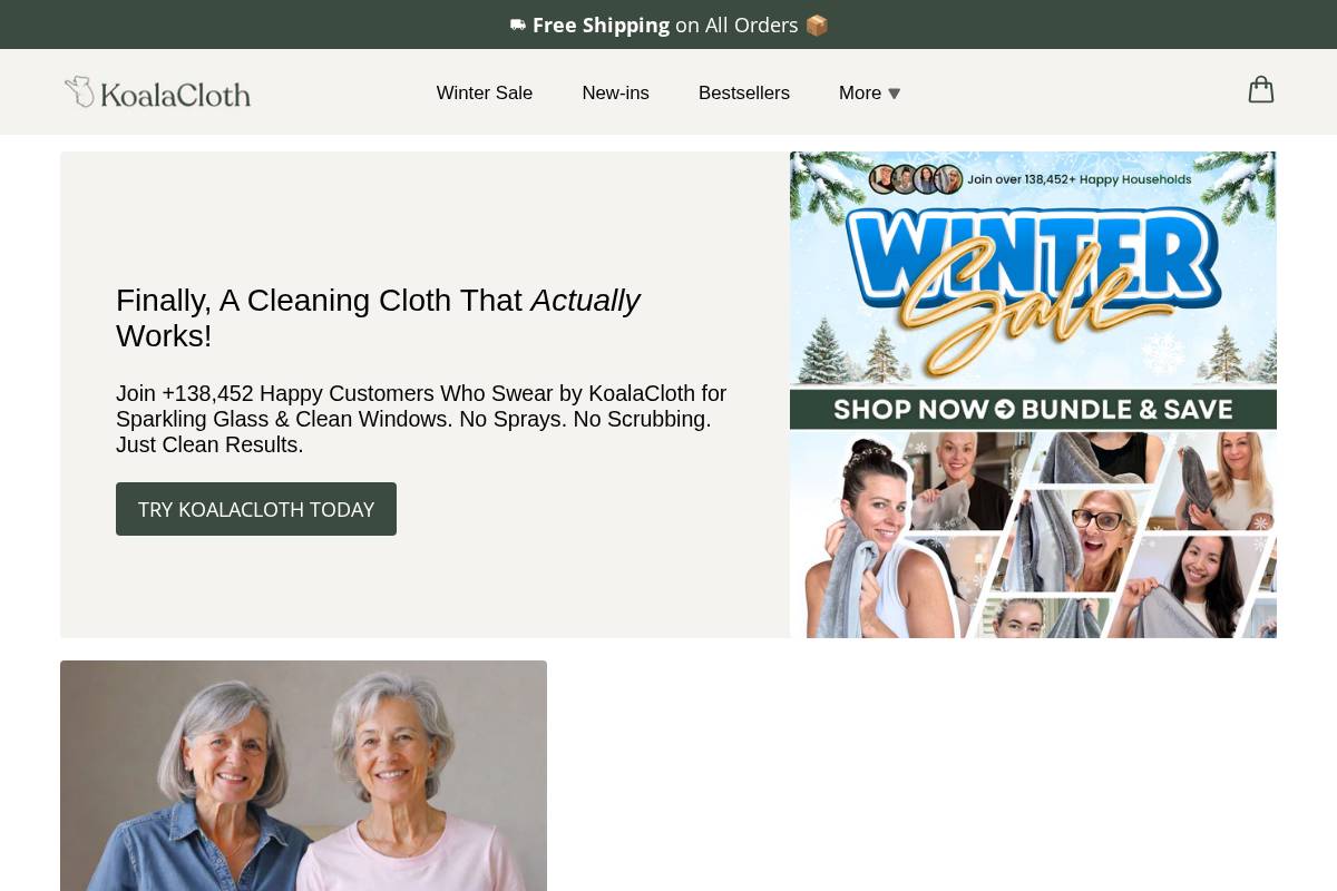 Koalacloth homepage screenshot