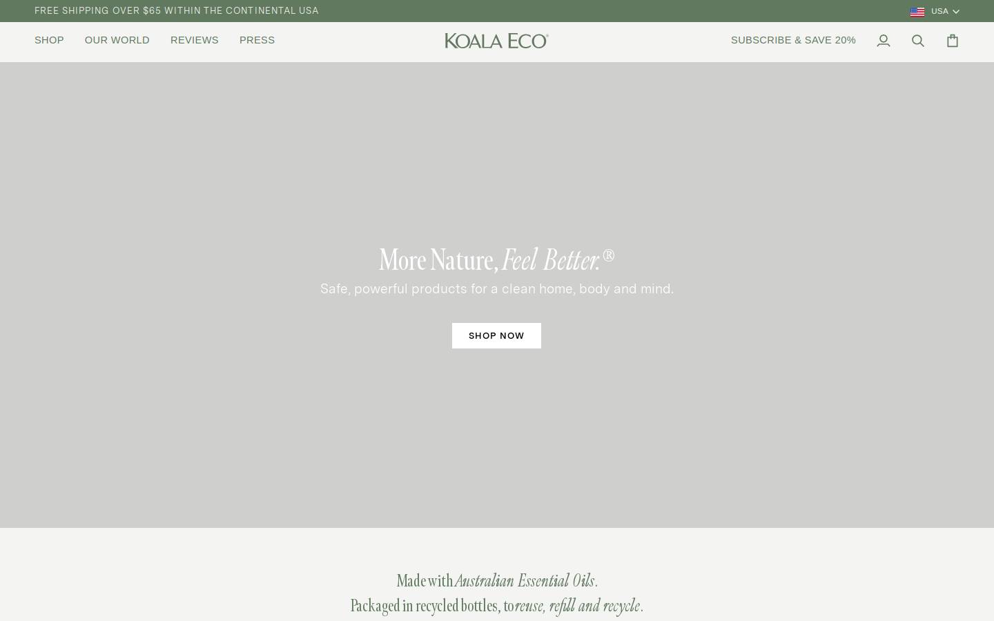 koalacoeco.com homepage screenshot