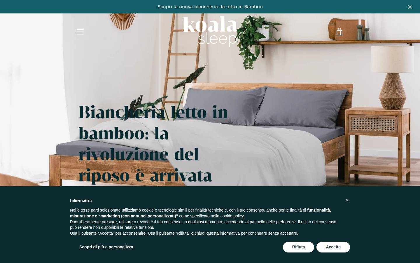 Koala Sleep homepage screenshot