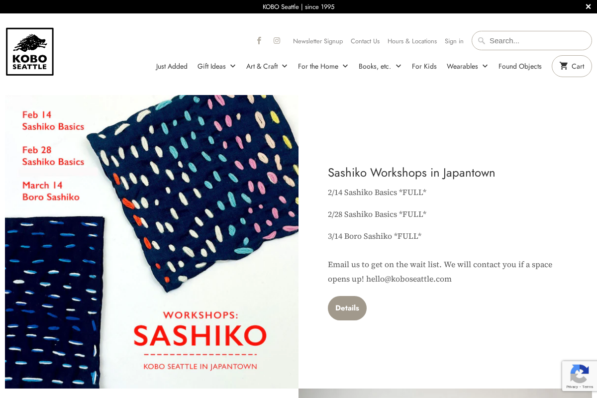 KoboSeattle homepage screenshot