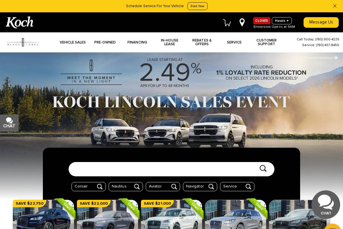 kochlincoln.com homepage screenshot