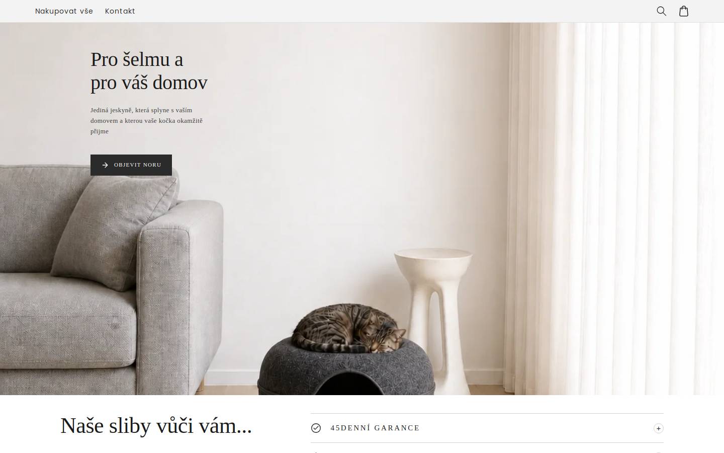 kocicidomov.cz homepage screenshot