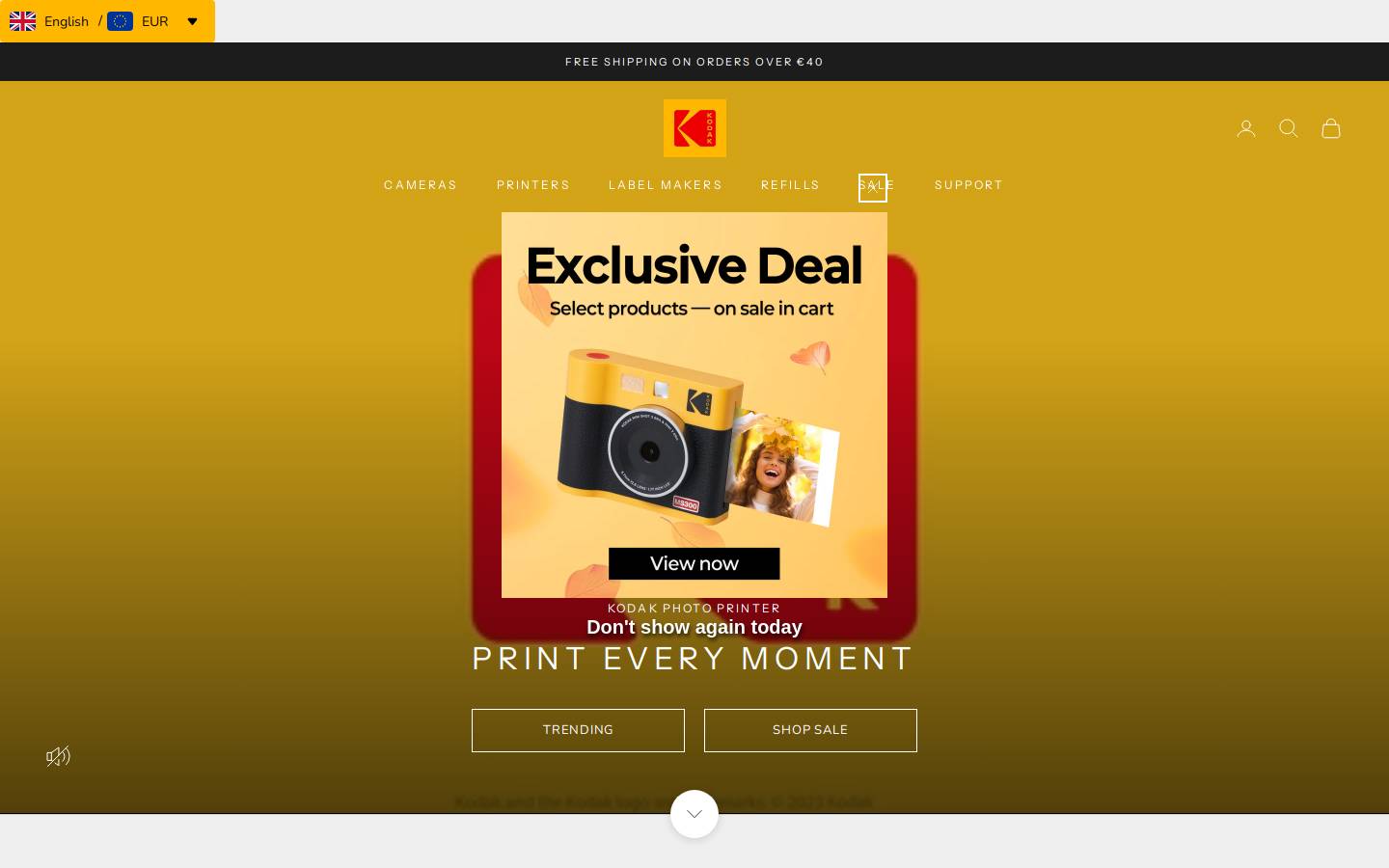 kodakphotoprinter.eu homepage screenshot